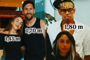 身高差36厘米!亚马尔1年长高10cm至1米81,女友身高仅1米45
