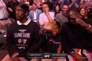  巴特勒和追梦现身赌城观战UFC！现场介绍：6届全明星&4届总冠军